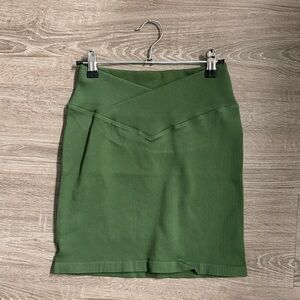 Oqq Green cross over waist Skirt
